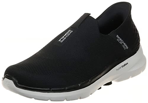 Image of Skechers Men's Gowalk 6 Slip ins Athletic Slip-On Walking Shoe | Casual Sneaker with Memory Foam, Black, 14
