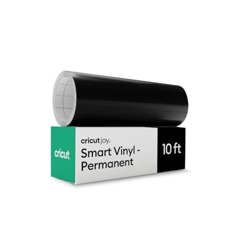 Image of Cricut Joy Smart Permanent Adhesive Vinyl | 14 cm × 3 m | Black | Self-Adhesive Vinyl Roll | Ideal for Customising Mugs, Labels, Cards & DIY Crafts