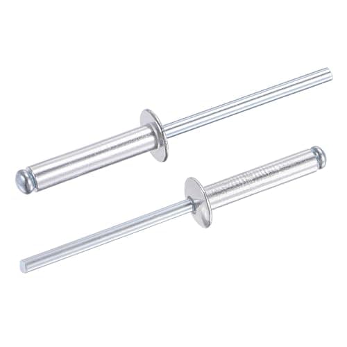 Image of TA-VIGOR 60Pcs 4mm x 20mm Aluminium Blind Rivets, Open End Pop Rivets with Dome Head, Heavy Duty Pull Rivet for Metal Wood Plastic, Indoor Outdoor Fixings