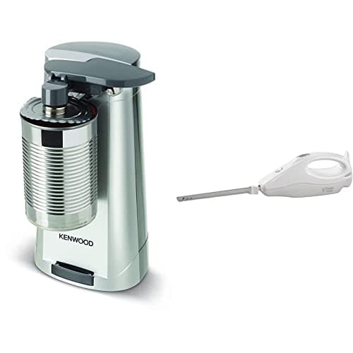 Image of Kenwood CAP70.A0SI 3-in-1, Can Opener, Knife Sharpener, Bottle Opener, 40 W, Silver, Pack of 1 & Russell Hobbs Electric Carving Knife 13892, White