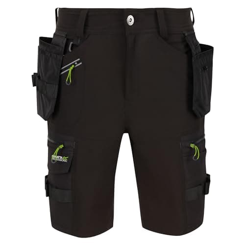 Image of Regatta Mens Infiltrate Detachable Holster Pocket Shorts (34R) (Black)