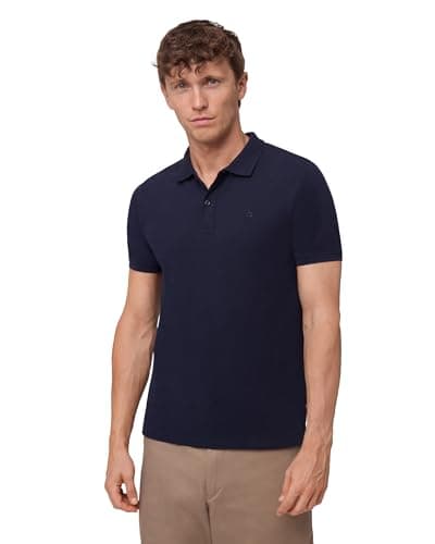 Image of DANISH ENDURANCE Polo Shirts for Men Adult, Organic Cotton Polo Shirt, Short Sleeve, 1 or 2 Pack, Navy, L
