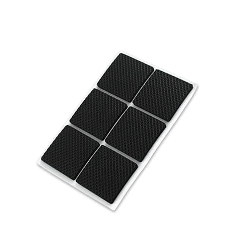 Image of Trimming Shop Foam Furniture Pads 45x45mm Square, Self Adhesive Floor Protectors for Chair & Table Legs, Non Slip Furniture Feet Pads for Wood, Laminate & Tile Floors, Black, 2 Pack