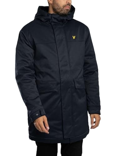Image of Lyle & Scott Men's Padded Parka Jacket, Dark Navy, S