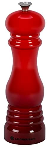 Image of Le Creuset Classic Adjustable Salt Mill Grinder, Chip-Resistant ABS Plastic, Anti-Corrosion, 40g, 21 cm, Cerise, 96002000060000