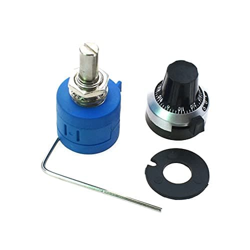 Image of Reland Sun 3590S 10-Turn Rotary Wire Wound Precision Potentiometer Pot with 6.35mm knob (1K 102L)