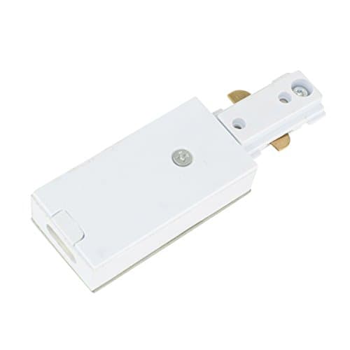 Image of Gloss White 240V Single Circuit Track Live End Accessory Track Lighting