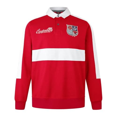 Image of Canterbury Adult Unisex Official British & Irish Lions Heritage Rugby Jersey | Relaxed Fit, Red Haute, 2XL