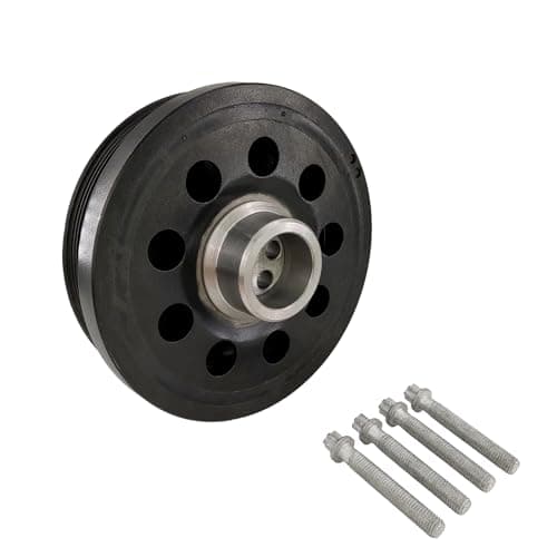 Image of temproad Engine Crank Shaft Pulley & Bolts Compatible With For BMW X1 X3 1 3 5 SERIES 116D 118D 120D 123D 316D 318D 320D 520D 11237823191