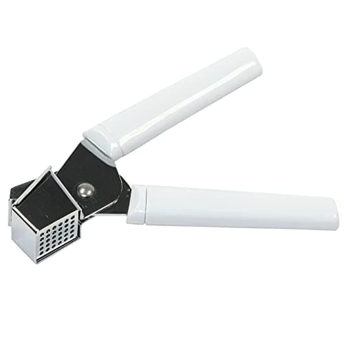 Image of Chef Craft 20073 1-Piece Garlic and Spice Press, White and Chrome, 6.88-Inch