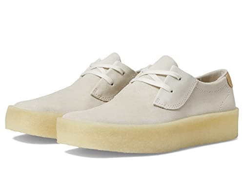 Image of Clarks Men's Ashcott Chukka Boots, Off-white Suede, 11 UK