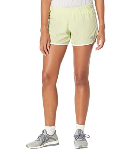 Image of adidas Women's Marathon 20 Shorts, Almost Lime/White, Small