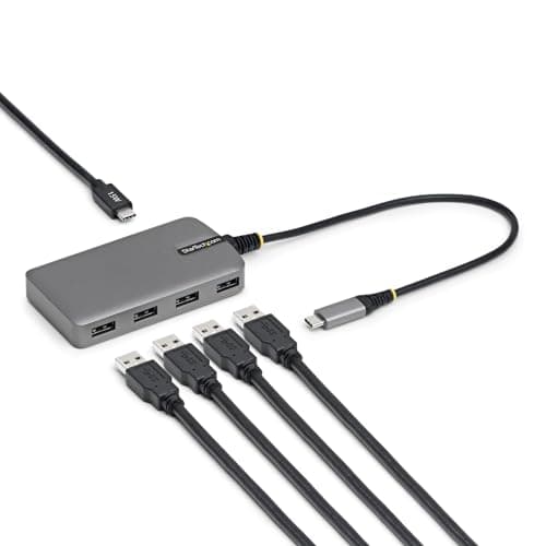 Image of StarTech 4-Port USB-C Hub, 5Gbps Data Transfer, Bus-Powered USB 5Gbps Splitter, 4x Type-A Ports Extender for Laptops, Compatible with MacBook, Dell XPS, Surface Pro, Chromebook