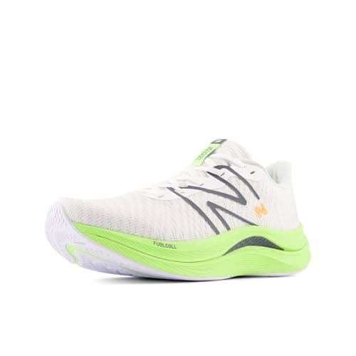 Image of New Balance Men's FuelCell Propel V4 Running Shoe, White/Bleached Lime Glo/Graphite, 10