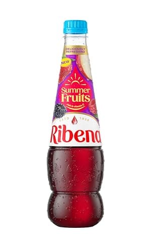Image of Ribena Summer Fruits Squash No Added Sugar 850ml - Real Fruit | Rich in Vitamin C | No Artificial Colours or Flavours | 100% Recycled Plastic Bottle