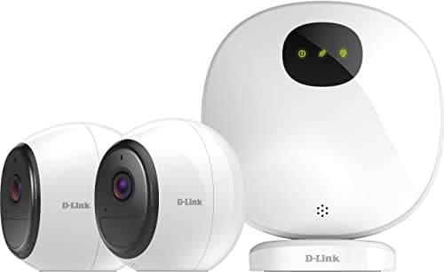 Image of D-Link DCS-2802KT-EU Pro Wire Free Battery Camera Kit (2 x Rechargeable Security Camera, Full HD 1080p, Day and Night Vision, Wall Mount, IP65, 140 Degree View Angle, Built in Siren), White