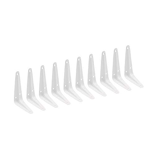 Image of Shelf Brackets White 100x75mm / 4x3" Original Retro London Pattern Shelve Pack of 10 EAI Brand