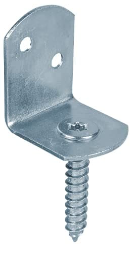 Image of Alberts 204822 Wattle Fence Holder L-Shape | in Different Designs | electrogalvanised Blue | Total Height 83 mm | Set of 12