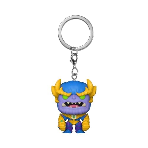 Image of Funko POP! Keychain: Monster Hunters - Thanos - Marvel Comics Novelty Keyring - Collectable Mini Figure - Stocking Filler - Gift Idea - Official Merchandise - Comic Books Fans - Backpack Decor