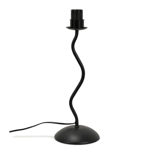Image of ValueLights | Black Metal Wavy Table Lamp Base | Table Lamps, Home Décor & Improvement Essential
