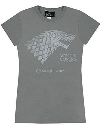 Image of Game of Thrones Stark Winter is Coming Women's T-Shirt Charcoal