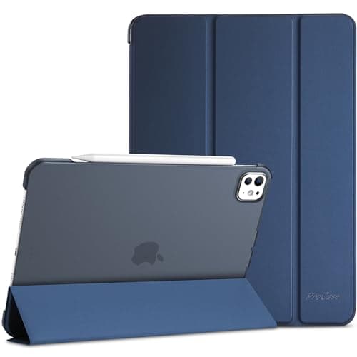 Image of ProCase Smart Case for iPad Pro 11 Inch Case M5 2025/M4 2024(Model: A3357/A3358/A3359/A2836/A2837/A3006), Slim Folio Stand Hard Shell Protective Tablet Cover for 6th/5th Gen iPad Pro 11" -Navy