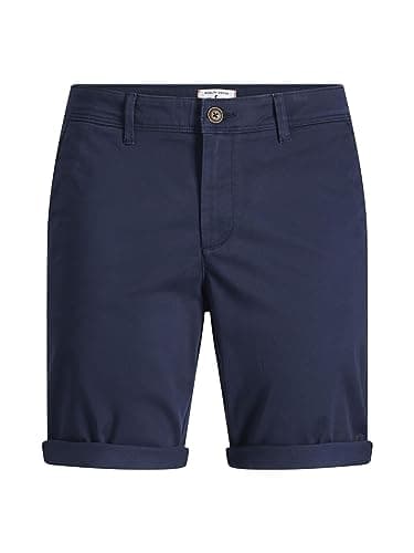 Image of Jack & Jones Men's JJIBOWIE JJSHORTS Solid SA STS Shorts, Blazer Navy, M