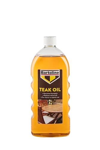 Image of Bartoline Teak Oil 1 l – Deep Penetrating Wood Oil for Outdoor & Indoor Furniture | Garden Furniture, Hardwood Protection & Teak Care