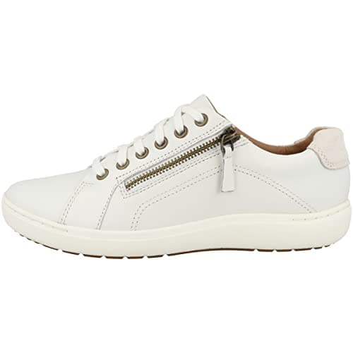 Image of Clarks Women's Nalle Lace Sneaker, White, 5 UK