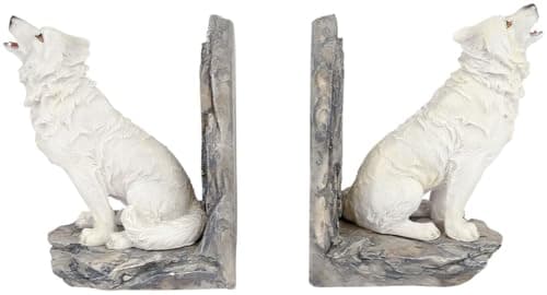 Image of Nemesis Now Wardens of the North Bookends 20.3cm White, Resin