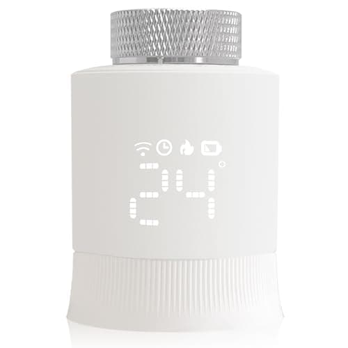 Image of KETOTEK Smart Radiator Thermostat Add On, Smart Thermostatic Radiator Valve, Requires Zigbee Hub, Programmable TRV WiFi Work with Alexa, Google Assistant and Smart Life/Tuya App