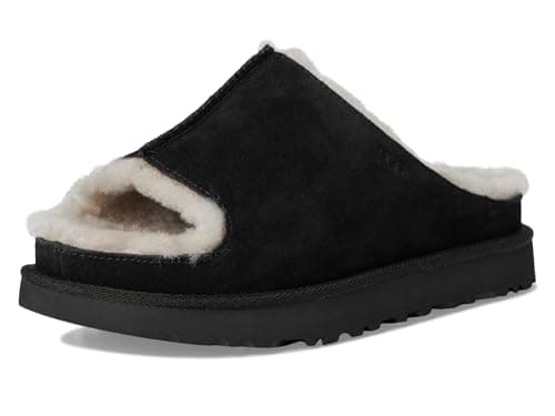 Image of UGG Women's Greenport Slide Sandals, black, 6 UK