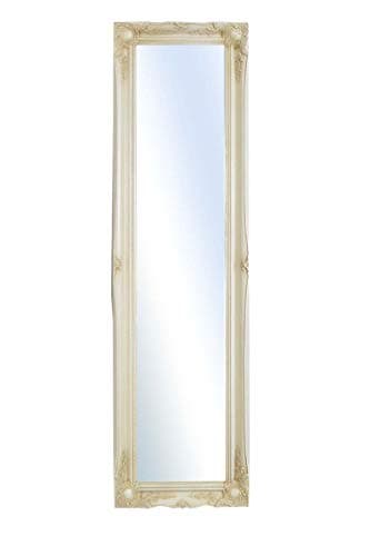Image of MirrorOutlet Large Ivory Antique Shabby Chic Cheval Mirror 5Ft6 X 1Ft6, 167cm X 46cm,829127760-CH