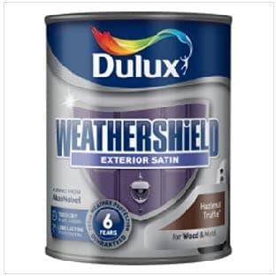 Image of Dulux Weathershield Quick Dry Satin 750ml Hazelnut Truffle