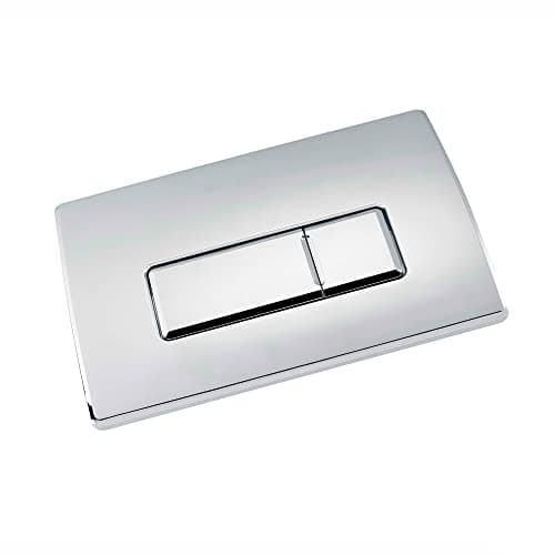 Image of Square Chrome Pneumatic Toilet Concealed Cistern Large Flush Plate WC Button