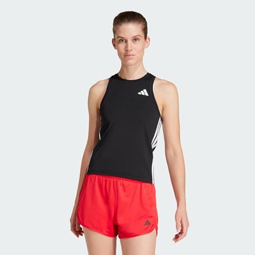 Image of adidas Women's Train Essentials 3-Stripes Workout Tank, Black/White, L