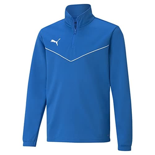 Image of PUMA Unisex Kids Teamrise 1/4 Zip Top Jr Sweatshirt, Electric Blue Lemonade, 164 EU