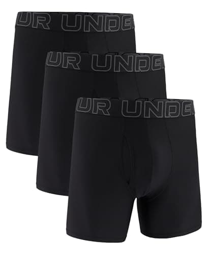 Image of Under Armour Men's Tech Mesh 6-inch Boxerjock 2-Pack, Black Solid-Core 3 Pack, Small