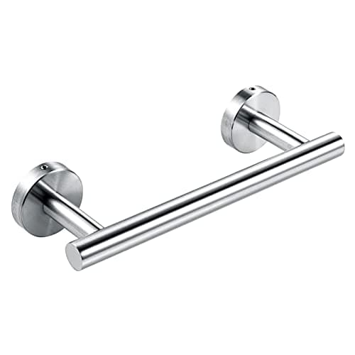 Image of YUET Towel Rail 23CM Brushed Finish Hand Towel Holder Bar Bathroom Holders For Bathrooms Kitchen Dish Cloths Hanger 304 Stainless Steel RUSTPROOF Wall Mounted 9'' Silver