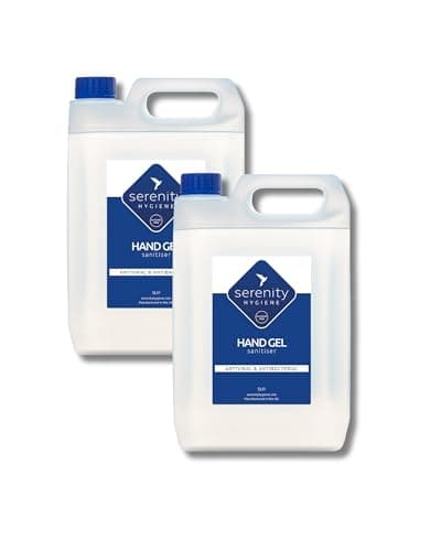 Image of Hand Sanitiser Gel - Unscented and Alcohol-Free Hand Sanitising Formula - Great for Schools, Hospitals, Home & Office - Manufactured in the UK (5 Litre Pack of 2)