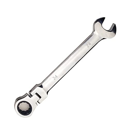 Image of Vokenforu 24mm Flex-Head Ratchet Spanners, Metric Chrome Vanadium Steel Ratcheting Combination Wrench for Car & Bicycle Repair