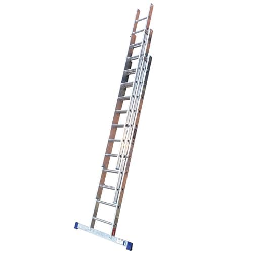 Image of TB Davies TRADE Triple Extension Ladder, 3.0 Meter / 9.84 Feet, Extends To 7.0 Meters / 22.96 Feet, Comfort D-Shaped Rungs, 3-Year Warranty, EN131 Professional