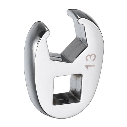 Image of sourcing map Drive Crowfoot Wrench 3/8" Drive 13mm Metric Fractional Crowfoot Flare Nut Wrench 40Cr Chrome Plated Open End Crowfoot Wrench for Mechanics Automotive Repair Work