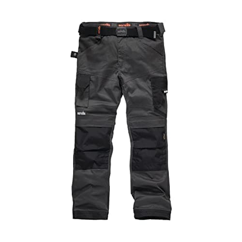 Image of Scruffs Men's Pro Flex Workwear Trousers, Grey (Graphite 001), 28W Short UK
