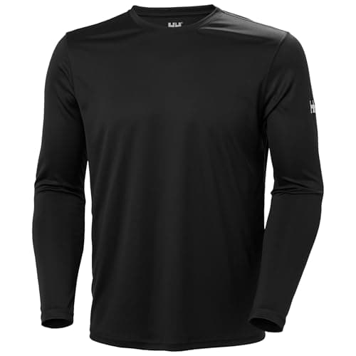 Image of Helly Hansen Mens Hh Tech Crew Ls 2.0, Ebony, XL