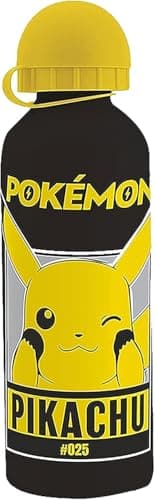 Image of Pokemon Kids Water Bottle | Black Aluminium Sports Bottle for School & Nursery | Leak-Proof, BPA-Free, Lightweight 21cm Drinking Bottle for Boys & Girls