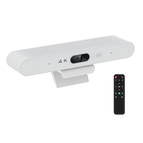 Image of TOALLIN 3-in-1 4K Webcam with Microphone and Speaker, AI Framing & Speaker-Tracking, Remote & Touch Control, All-in-One Conference room Camera, USB Small Video Bar for Online Meetings, Video Calls