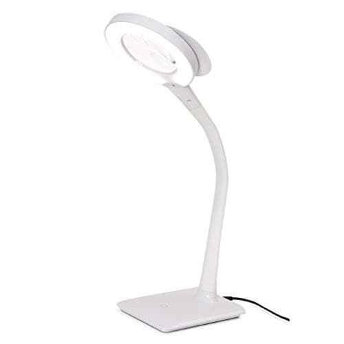 Image of PURElite Magnifying Desk Table LED Lamp, White, Mains Operated