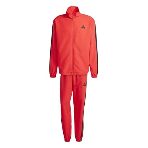 Image of adidas Men's 3 STRIPES WOVEN TRACKSUITS, pure ruby, M