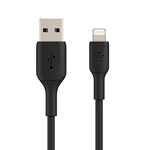 Image of Belkin Lightning Cable (Boost Charge Lightning to USB Cable for iPhone, iPad, AirPods) MFi-Certified iPhone Charging Cable (Black, 1m) - 2 Pack - Amazon Vine